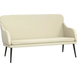 Bankjes*vidaXL Bankje 110x76x80 cm kunstleer crèmekleurig cr&egrave;me