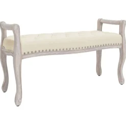 Bankjes*vidaXL Bankje 110x45x60 cm linnen Beige
