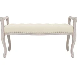 Bankjes*vidaXL Bankje 110x45x60 cm linnen Beige