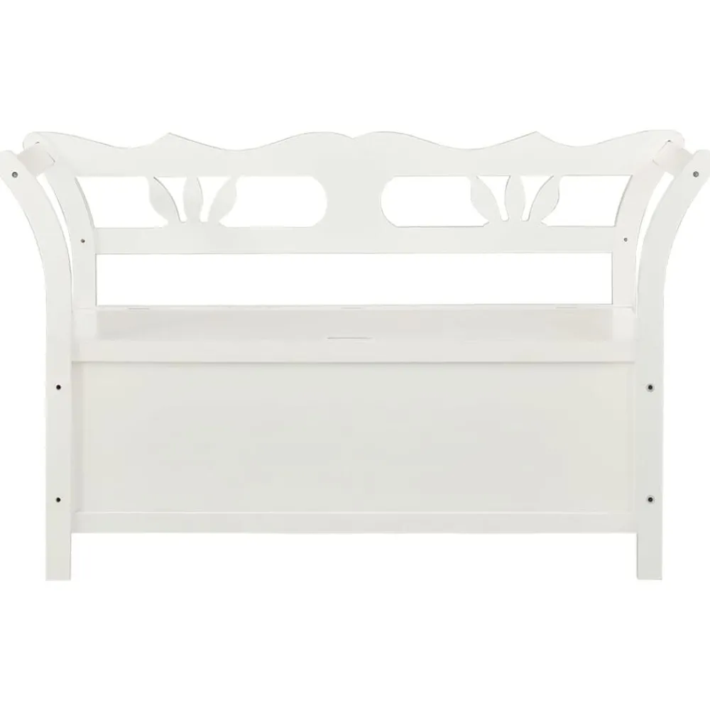 Bankjes*vidaXL Bankje 107x45x75,5 cm massief vurenhout Wit