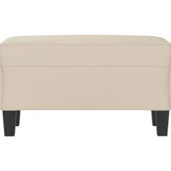 Bankjes*vidaXL Bankje 70x35x41 cm microvezelstof crème cr&egrave;me