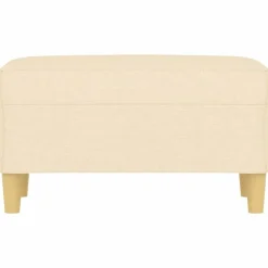 Bankje 70x35x41 cm stof crèmekleurig><noscript><img width=