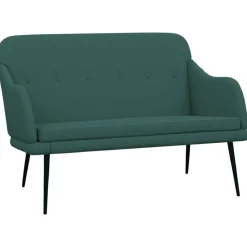 Bankjes*vidaXL Bankje 110x76x80 cm stof Donkergroen