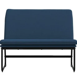 Bankjes*vidaXL Bankje 100x75x76 cm stof Blauw