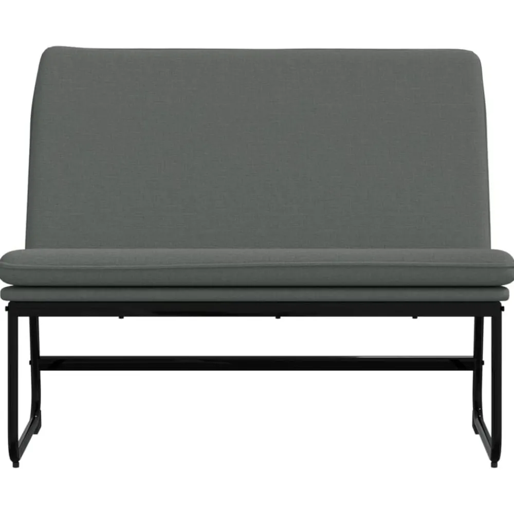 Bankjes*vidaXL Bankje 100x75x76 cm stof Donkergrijs