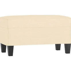 Bankjes*vidaXL Bankje 70x35x41 cm stof crèmekleurig Crème