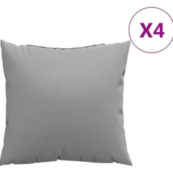 Woon- & Tuinaccessoires*vidaXL Bankkussens 4 st 40x40 cm stof Grijs