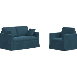 Bankstel 2 pcs 138 x 78 x 80 cm Fluweel>vidaXL Discount