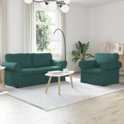 Banken*vidaXL Bankstel 2 pcs 175 x 82 x 80 cm Stof Donkergroen