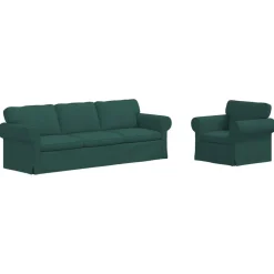 Bankstel 2 pcs 245 x 82 x 80 cm Stof>vidaXL New