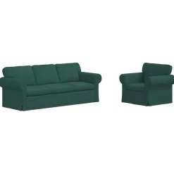 Bankstel 2 pcs 215 x 82 x 80 cm Stof>vidaXL Hot