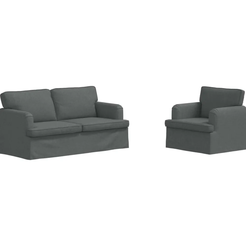 Bankstel 2 pcs 162 x 80 x 85 cm Stof>vidaXL Best