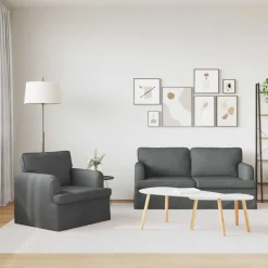 Bankstel 2 pcs 162 x 80 x 85 cm Stof><noscript><img width=