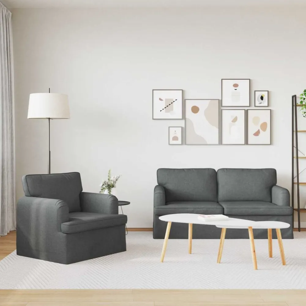 Bankstel 2 pcs 162 x 80 x 85 cm Stof>vidaXL Best