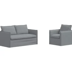 Bankstel 2 pcs 156 x 82 x 85 cm Stof>vidaXL Sale