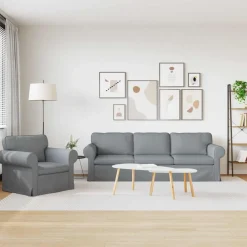 Bankstel 2 pcs 245 x 82 x 80 cm Stof><noscript><img width=