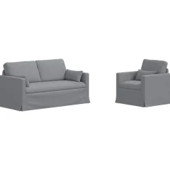 Bankstel 2 pcs 158 x 78 x 80 cm Stof>vidaXL Discount