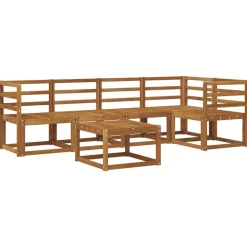 Meubelsets*vidaXL Bankstel 6 pcs Massief Acaciahout Naturel