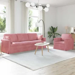 Bankstel 2 pcs 228 x 78 x 80 cm Fluweel>vidaXL Hot