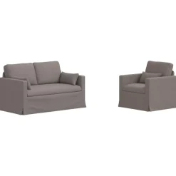 Bankstel 2 pcs 139 x 78 x 80 cm Stof>vidaXL New