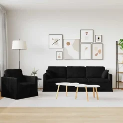 Bankstel 2 pcs 228 x 78 x 80 cm Fluweel><noscript><img width=