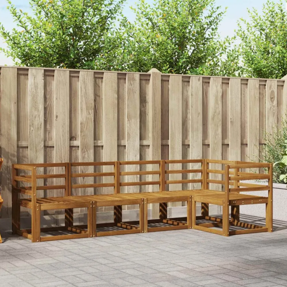 Meubelsets*vidaXL Bankstel met kussen 5 pcs Natuurlijk en antraciet