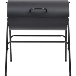 Barbecuevat met 2 kookroosters 80x95x90 cm staal zwart><noscript><img width=