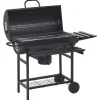 Keuken & Eetkamer*vidaXL Barbecuevat met wielen en schappen 115x85x95 cm staal zwart