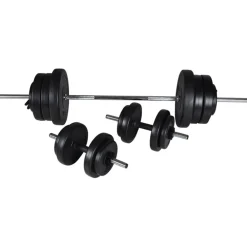 Fitness*vidaXL Barbell- en dumbbellset 60,5 kg