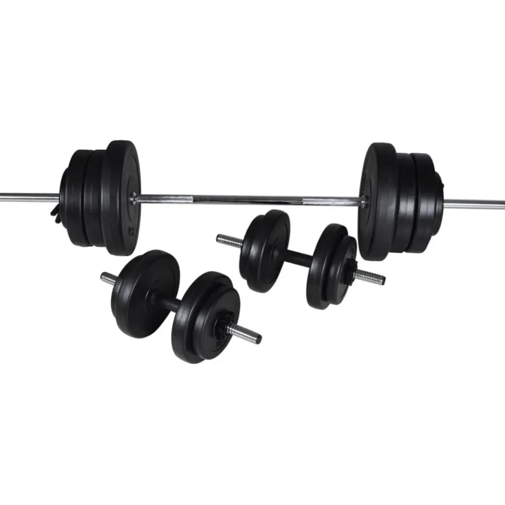 Fitness*vidaXL Barbell- en dumbbellset 60,5 kg