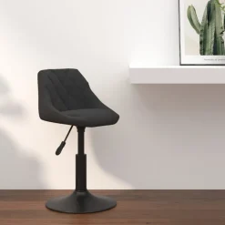 Stoelen*vidaXL Barkruk fluweel Zwart