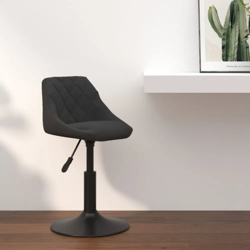 Stoelen*vidaXL Barkruk fluweel Zwart