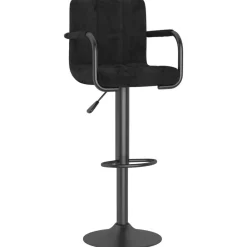 Stoelen*vidaXL Barkruk fluweel Zwart