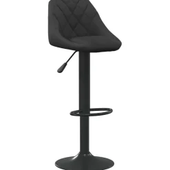 Stoelen*vidaXL Barkruk fluweel Zwart