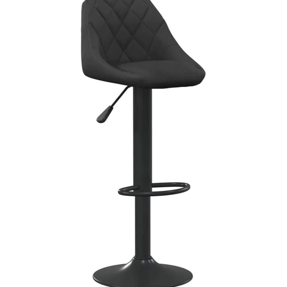 Stoelen*vidaXL Barkruk fluweel Zwart