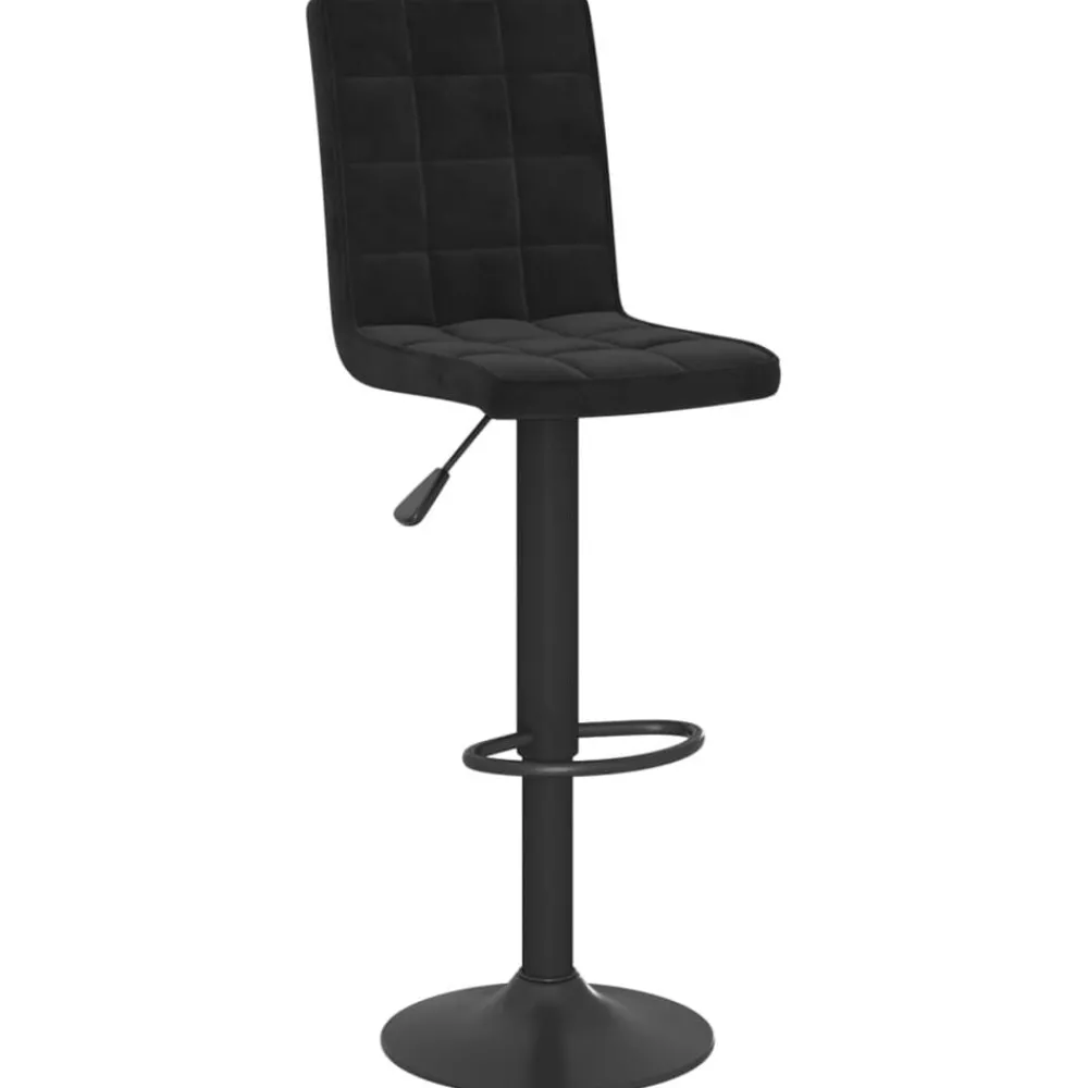Stoelen*vidaXL Barkruk fluweel Zwart