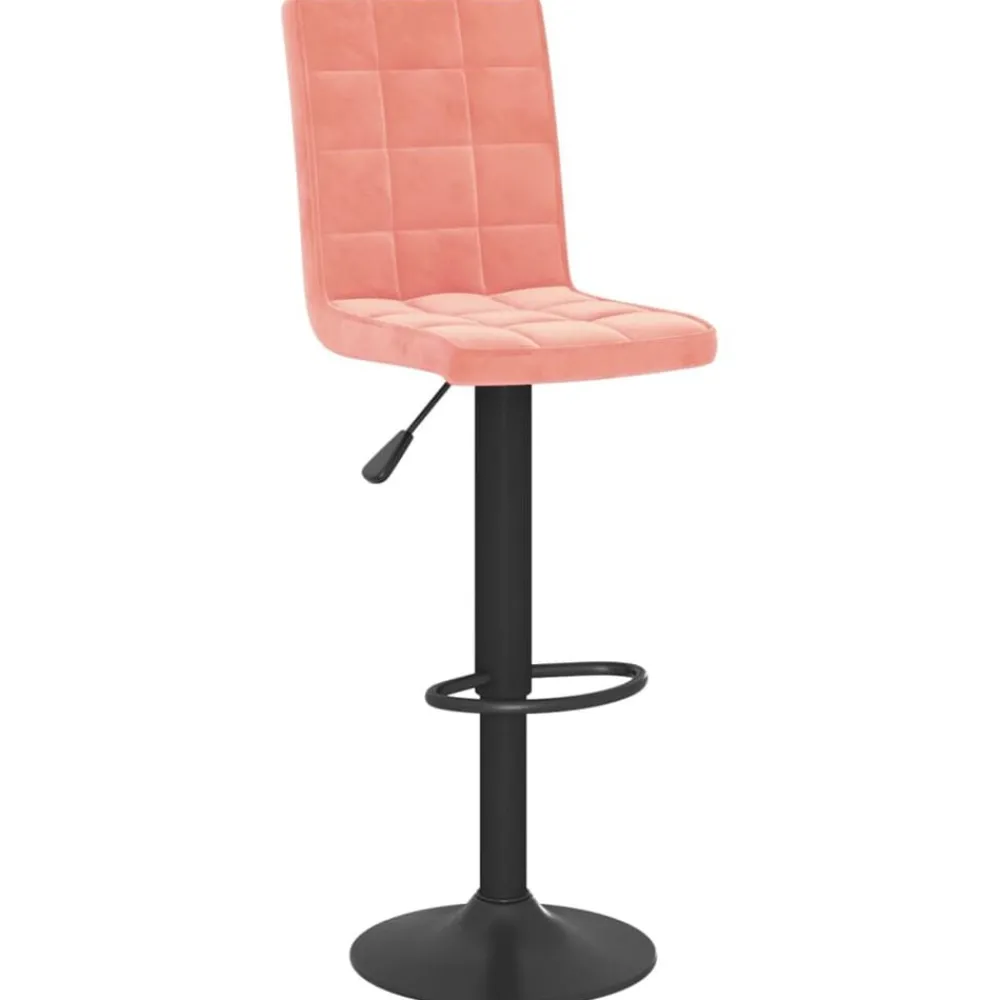 Stoelen*vidaXL Barkruk Fluweel Roze