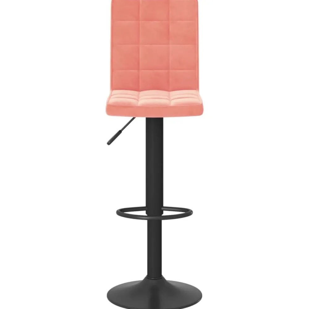 Stoelen*vidaXL Barkruk Fluweel Roze