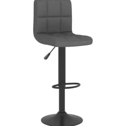 Stoelen*vidaXL Barkruk stof donkergrijs