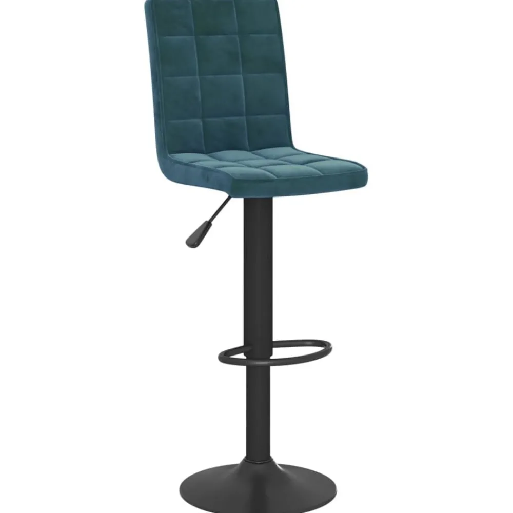 Stoelen*vidaXL Barkrukken 2 st fluweel Blauw