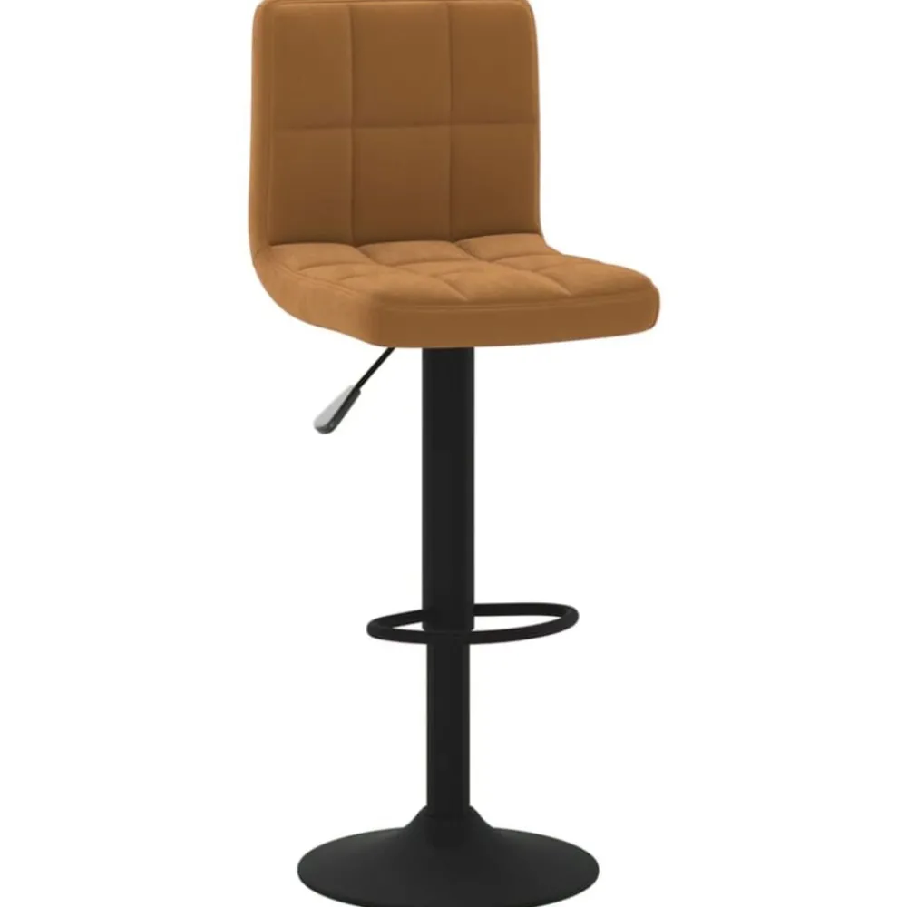 Stoelen*vidaXL Barkrukken 2 st fluweel Bruin