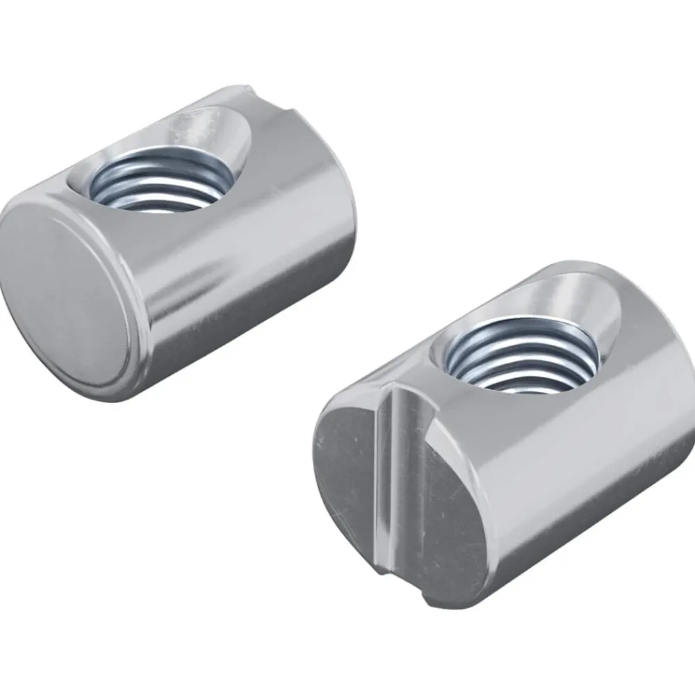 Bouwbeslag*vidaXL Barrelmoeren 2 pcs Zilver M6 x 13 mm Metaal