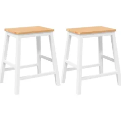Barstoelen 2 st massief hout wit>vidaXL Hot