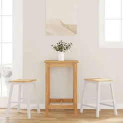 Barstoelen 2 st massief hout wit>vidaXL Hot