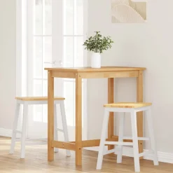 Barstoelen 2 st massief hout wit><noscript><img width=