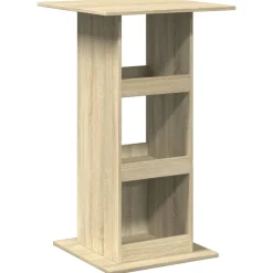Tafels*vidaXL Bartafel met opbergruimte 60x60x102 cm hout kleurig Sonoma eiken