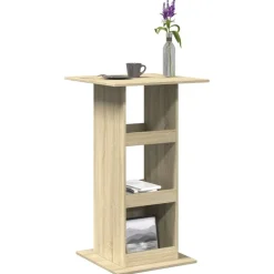 Tafels*vidaXL Bartafel met opbergruimte 60x60x102 cm hout kleurig Sonoma eiken