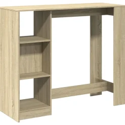 Bartafel met schap 124x46x103,5 cm hout kleur>vidaXL Best