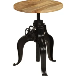 Tafels*vidaXL Bartafel 60x(76-110) cm massief mangohout
