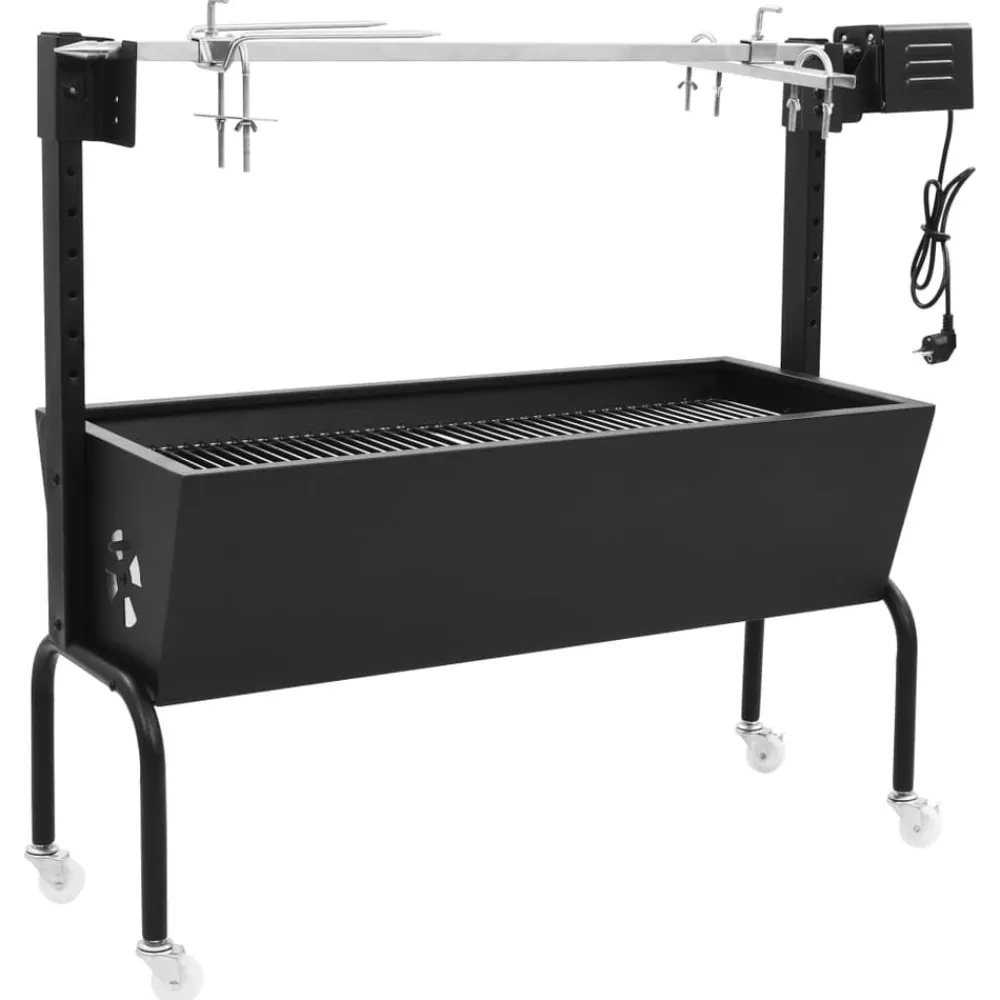 Keuken & Eetkamer*vidaXL BBQ draaispit elektrisch roestvrij staal
